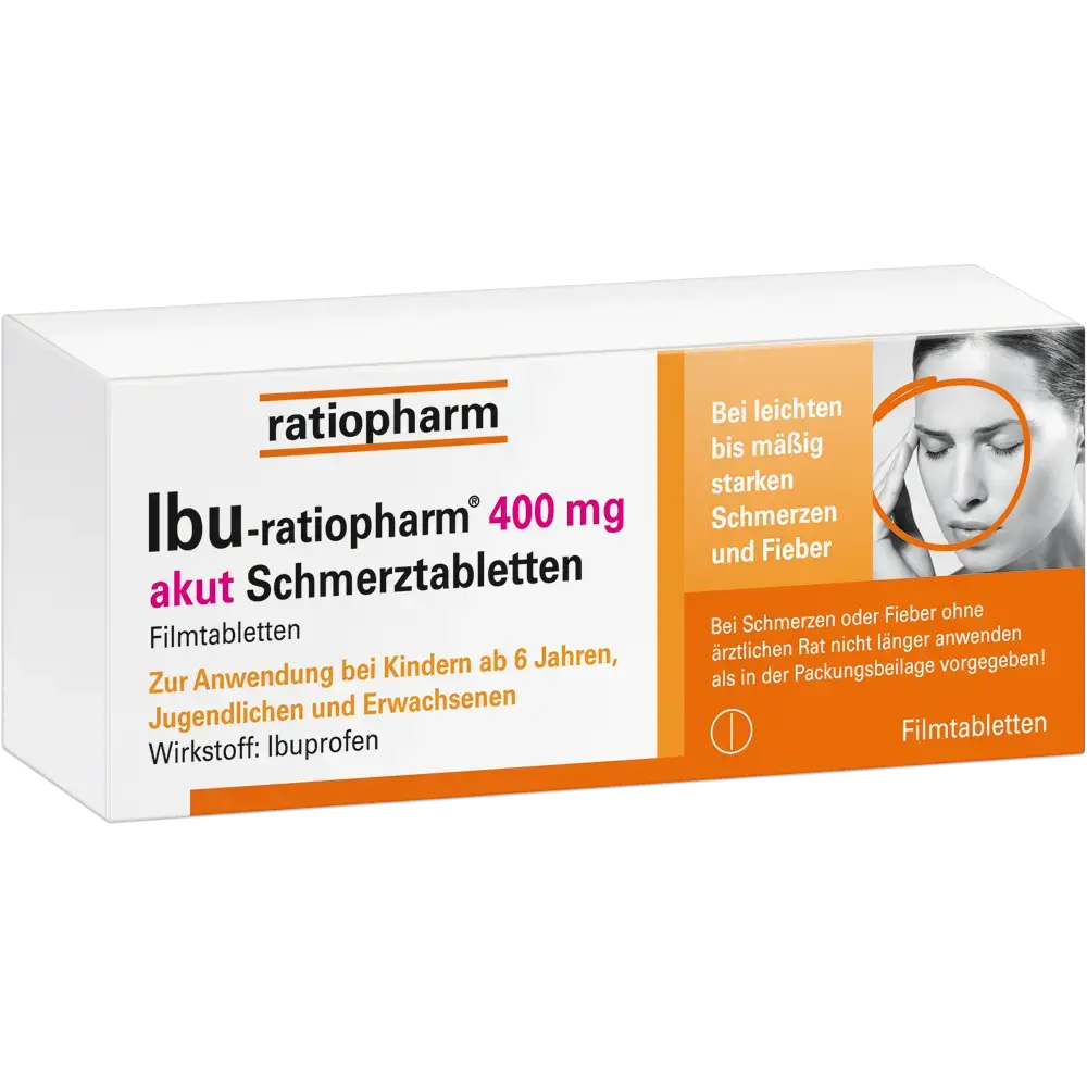 IBU-ratiopharm® 400 mg akut Schmerztabletten